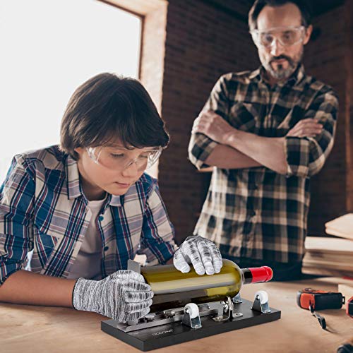 Glass Bottle Cutter, Upgraded Glass Cutter for Bottles & Glass Cutter Bundle - DIY Machine for Cutting Wine, Beer or Soda Round Bottles & Mason Jars, Perfect Score Bottle Cutter