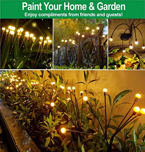 SIOTMERA 8 Counts Solar Lights Outdoor Waterproof IPX5, Solar Garden Lights, Firefly Garden Lights Solar Outdoor Lights, Christmas Lights Outdoor Decor, for Yard Patio Pathway Garden Decor