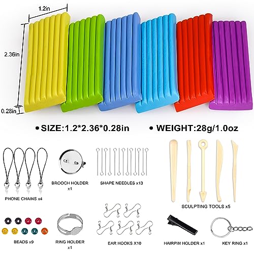 Polymer Clay 36 Colors, CiaraQ Modeling Clay Starter Kits for Kids, Oven Baked Model Clay with Sculpting Tools, Safe and Non-Toxic, Great Gift for Children and Artists