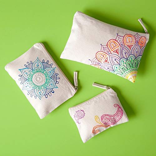 Tulip Dimensional Fabric Paint Big Box, Creative Party Kit, Includes Reusable Plastic Bin, Permanent 3D Paint for Fashion DIYs, Rock Painting, Arts & Crafts, Rainbow Colors, 16-Pack