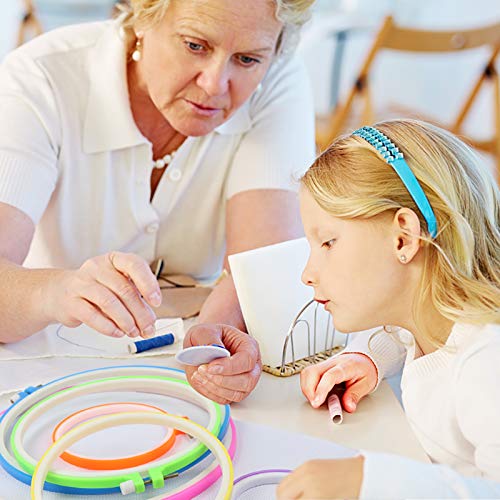 Similane 6 Pieces Embroidery Hoops, Plastic Circle Cross Stitch Hoop Ring 3.4 inch to 10.2 inch (Multicolor) for Embroidery and Cross Stitch