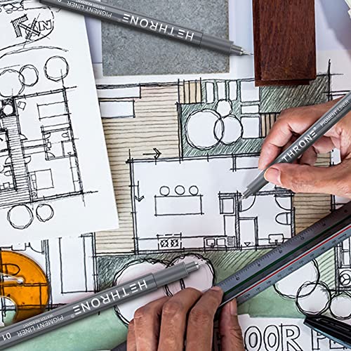 Hethrone Micro-Pens 8 Size Drawing Ink Pens for Artists Sketching Writing