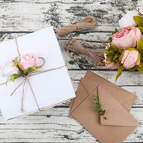 Moretoes White Gift Boxes 12pcs 8x8x4 Inches, Paper Gift Box with Lids for Wedding Present, Bridesmaid Proposal Gift, Graduation, Holidays, Birthday Party Favor, Engagements