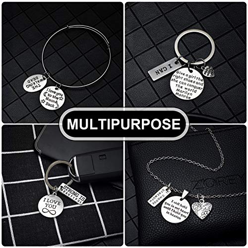 Hicarer 259 Pieces Inspirational Motivational Keychains Charms Bulk Inspirational Words Charms with Open Jump Key Rings for Various DIY Necklaces, Bracelets