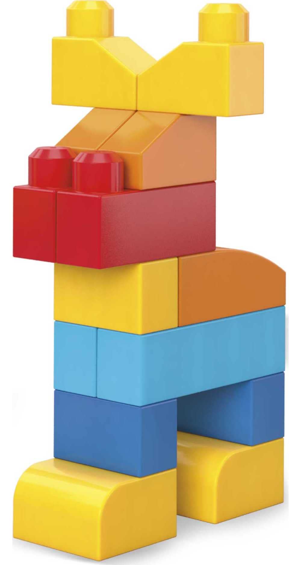 MEGA BLOKS Fisher-Price Toddler Block Toys, Deluxe Building Bag with 150 Pieces and Storage Bag, Gift Ideas for Kids Age 1+ Years (Amazon Exclusive)