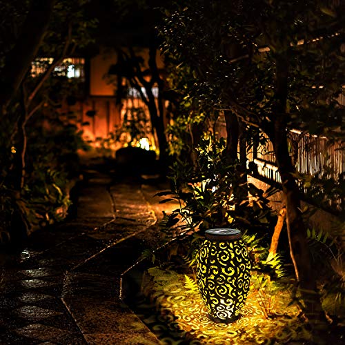 Solar Lights Outdoor Hanging Solar Lanterns LED Table Solar Lights for Patio Garden Courtyard Porch Courtyard Pathway Decorative (1 Pack)