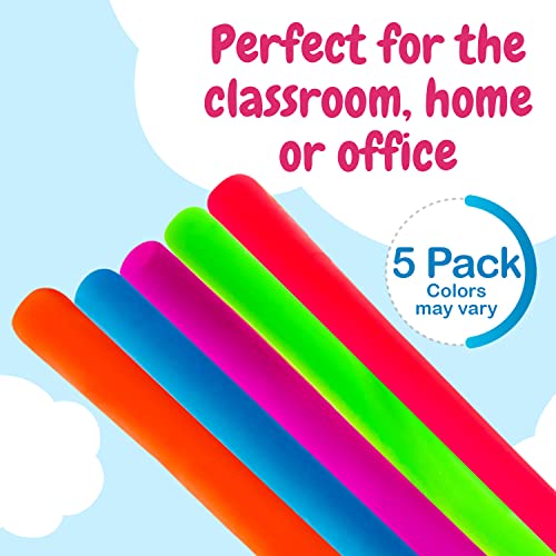 Impresa - 5 Pack Original Stretchy Fidget Sensory Toys for Kids and Adults - Monkey Noodles - Stretches from 12 Inches to 8 Feet (BPA/Phthalate/Latex-Free)