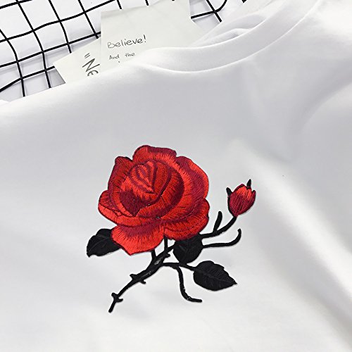 Coopay 16 Pieces Flowers Butterfly Sunflowers Iron on/Sew on Patches Rose Embroidery Applique Patches for Arts Crafts DIY Decor, Jeans, Jackets, Clothing, Bags