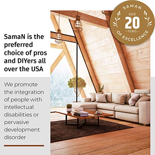 SamaN Interior Water Based Wood Stain - Natural Stain for Furniture, Moldings, Wood Paneling, Cabinets (Antique Walnut TEW-212-12, 12 oz)