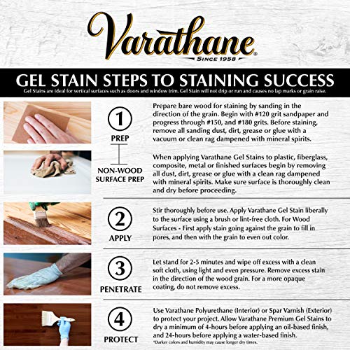 Varathane 349559 Premium Gel Stain, Half Pint, Kona