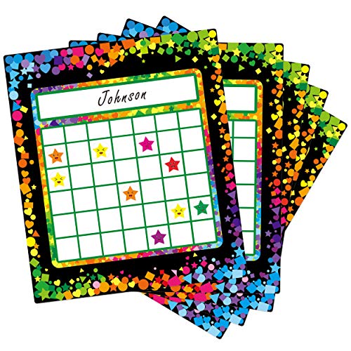 90 Pack Classroom Incentive Chart in 2 Designs with 2640 Star Stickers for Classroom Teaching or Family Using