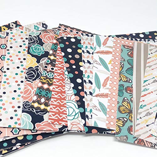 6X6 Pattern Paper Pack - Free Spirit - Card Making Scrapbook Specialty Paper Single-Sided 6"x6" Collection Includes 64 Sheets - by Miss Kate Cuttables