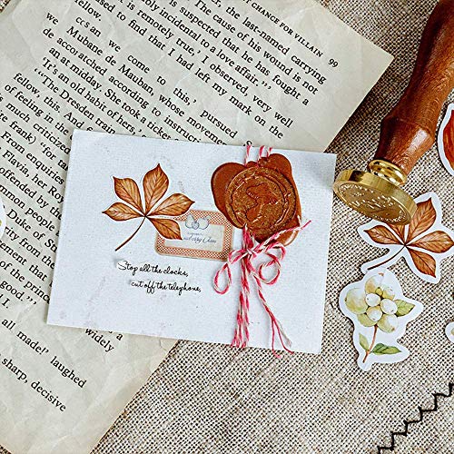 Small Size Fall Scrapbooking Laptop Stickers, 46pcs Doraking Boxed DIY Decoration Autumn Leaves Stickers for Laptop, Planners, Scrapbook, Suitcase, Diary, Notebooks, Album(Falling Leaves, 46pcs/ Box)
