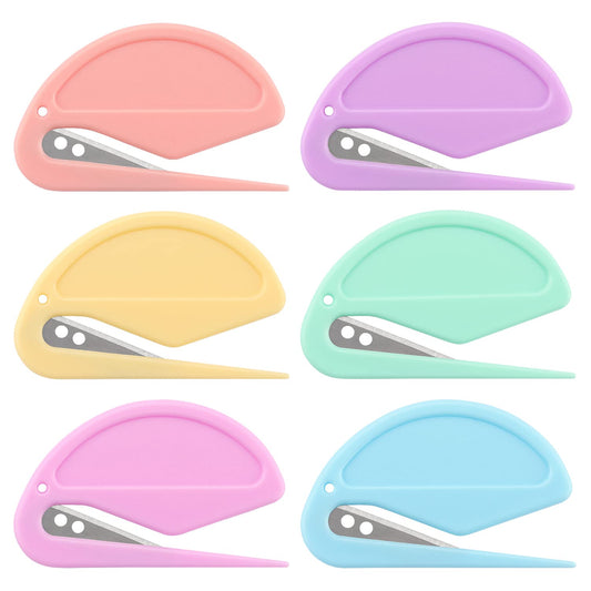 Tamaki 6 Pack Letter Opener Envelope Slitter Set Sharp and Efficient Open Envelopes with Ease(Purple, Blue, Green, Yellow, Orange, Pink)