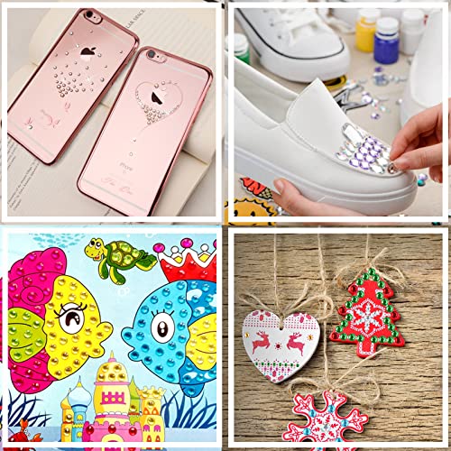 2310 PCS Self Adhesive Rhinestone Gem Stickers for Face Nail Body Makeup Festival,4 Size 14 Sheets Bling Jewels Stickers for Kids DIY Craft Card Decorations