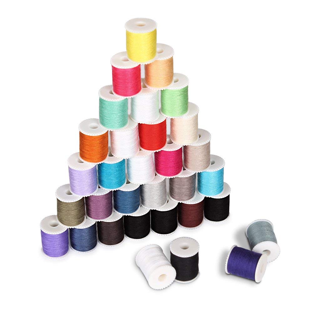 NEX Mini Sewing Thread Spools and Bobbins for Sewing Machine, Hand Sewing