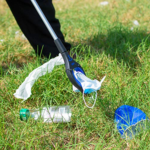 RMS 34 Inch Extra Long Reacher Grabber - Foldable Gripper and Reaching Tool with Rotating Jaw