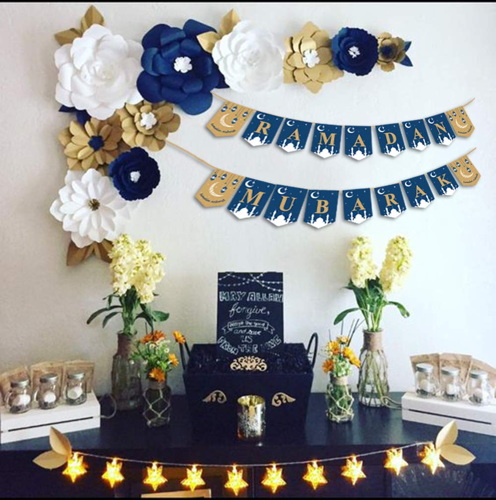 Ramadan Mubarak Banner Ramadan Decorations for Home 2023 Ramadan Banner Ramadan Mubarak Kareem Decorations