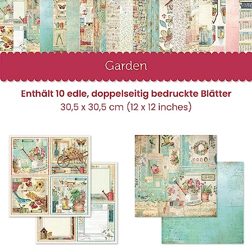 Stamperia Intl Scrapbooking Paper, Multi-Colored 10 Pack