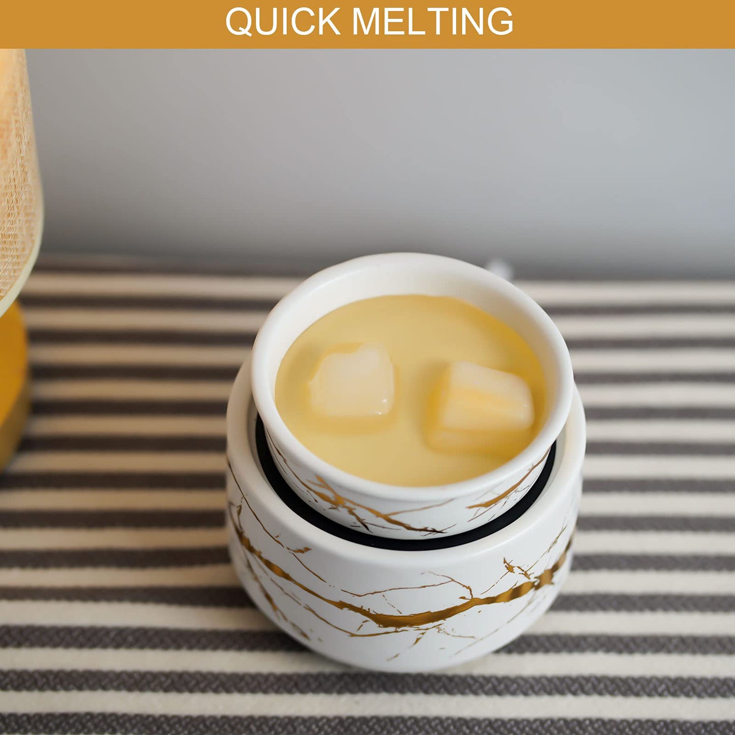 PALANCHY Wax Melt Warmer Ceramic 3-in-1 Oil Burner Electric Candle Wax Warmer Burner Melter Fragrance Warmer for Scented Waxs Home Office Bedroom Aromatherapy Gift& Décor