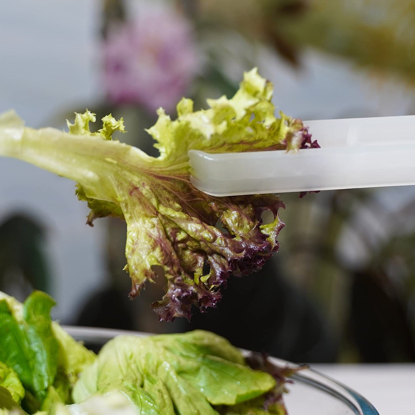 Plastic Serving Utensils, 9" Clear Disposable Utensils 18 Pack, 6 Serving Tongs, Spoons, Forks