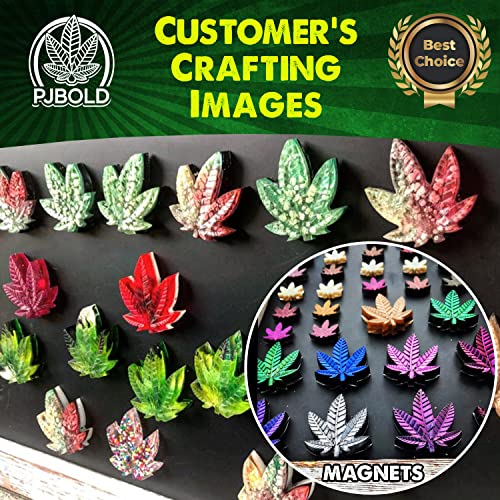 PJ BOLD Marijuana Weed Leaf Gummy Molds Silicone Candy Mold Kit - 3 Pack