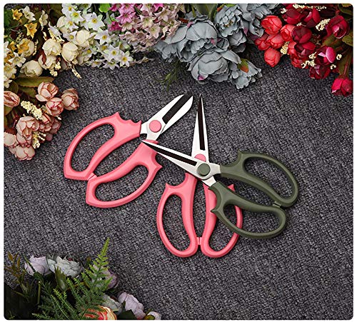 Leize Garden Flower Scissors, Premium Thickened Stainless Steel Floral Shears, Strong Pruner for Flowers, Branches and Leaves