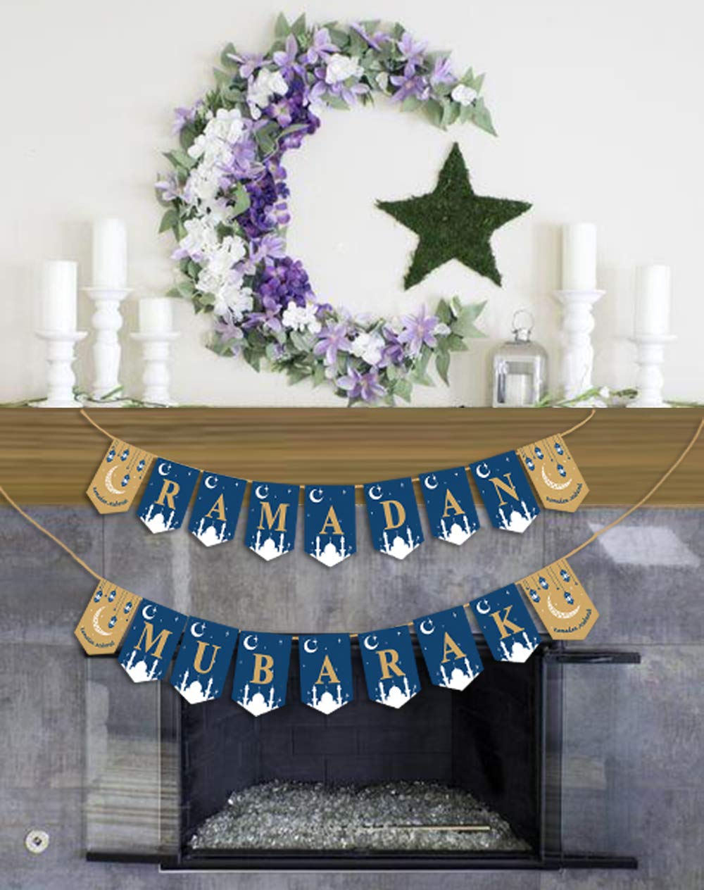 Ramadan Mubarak Banner Ramadan Decorations for Home 2023 Ramadan Banner Ramadan Mubarak Kareem Decorations