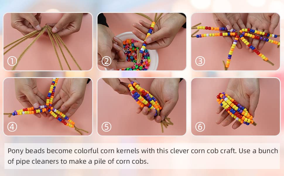 3000+ pcs Pony Beads, Multi-Colored Bracelet Beads, Beads for Hair Braids, Beads for Crafts, Plastic Beads, Hair Beads for Braids (Large Pack, Classic)…