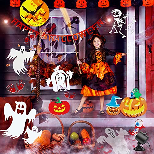 FLITI Brighter Halloween Decorations Projector Lights and Christmas Projector Outdoor 2023 Upgrade, 17 HD Effects (3D Ocean Wave & Patterns), 9 Holiday Projector Home Party Light Show