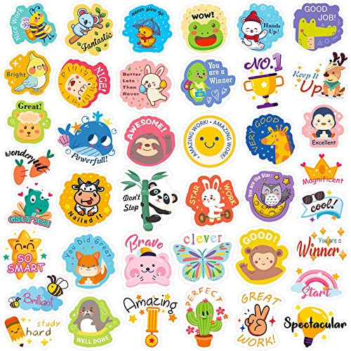 Reward Stickers for Kids,600PCS Motivational Stickers for Teachers Stickers Packs,Cute Animal Reward Stickers for Students Award School Incentive Stickers Teacher Supplies for Classroom