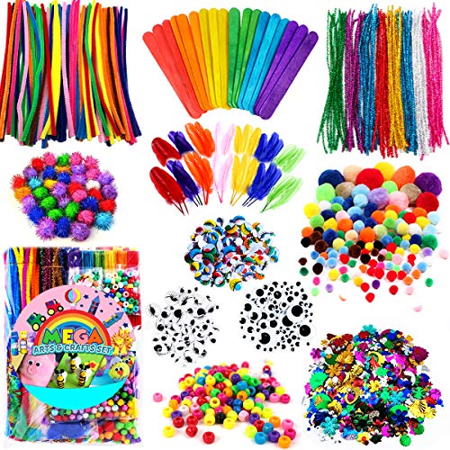 FUNZBO Arts and Crafts Supplies for Kids - Crafts for Kids ages 4-8, Kids Crafts, Preschool Learning Activities, School Kindergarten Art Project, Birthday Gift, Craft Kits for Girls Age 4-6, 6-8, 8-12