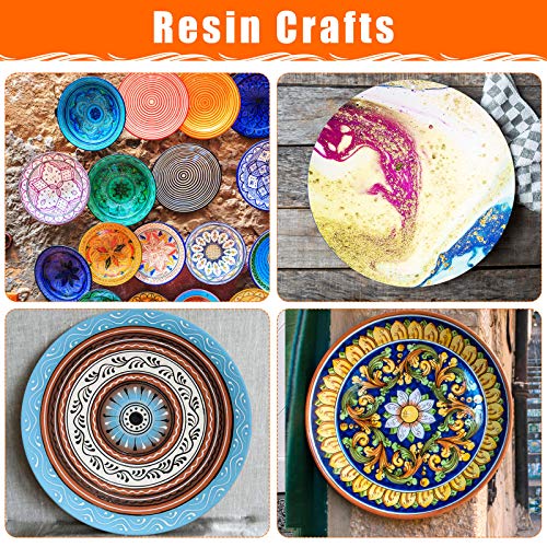 Round Wood Discs for Crafts, Audab 5 Pack 14 Inch Wood Circles Unfinished Wood Rounds Plaque for Door Hanger, Door Design, Wood Burning