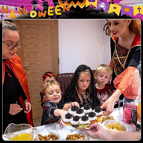 Halloween Cupcake Liners, SANNIX 450pcs Ghost Pumpkin Spider Baking Cups Cupcake Wrappers Paper Wraps Muffin Liners for Halloween Party Candy Cake Decorations Supplies(9 Designs)