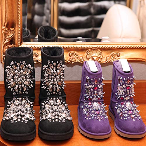 WILLBOND 320 Pieces Sew on Rhinestone Glass Crystals Acrylic Gems with Hole Silver Prong Setting Flatback Claw Mix Shape Mix Size for DIY Crafts Dress Clothes Shoes Bag Decorations