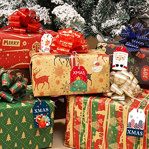 PintreeLand 12PCS Christmas Gift Bows, 5” Xmas Wrap Pull Bows with Ribbon Wrapping Accessory for Present, Florist, Bouquet, Basket Decor, Easy to Assemble