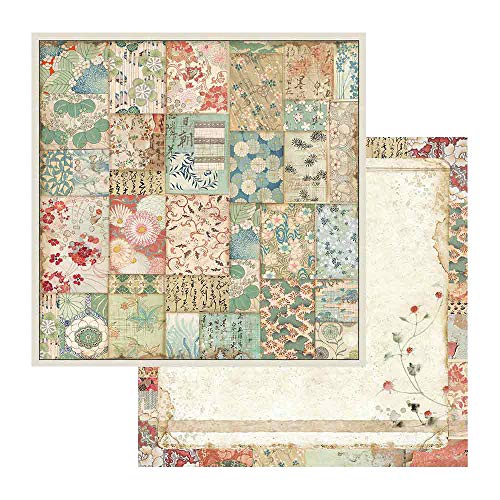 Stamperia International KFT Paper Sheets - Oriental Garden, 30.5 x 30.5 (12" x 12"), Multicoloured
