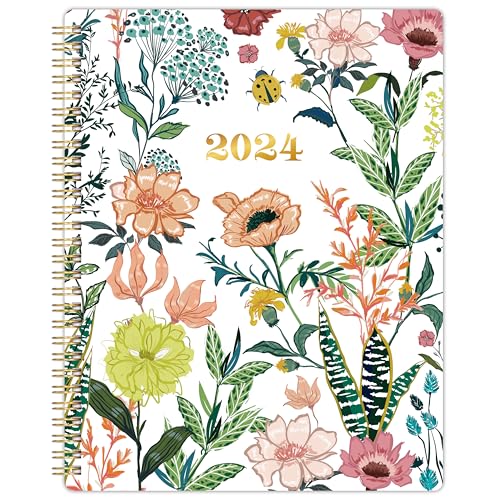 2024 Planner – Jan.2024 – Dec.2024, Planner 2024, 8" x 10", 2024 Calendar Planner with Weekly ＆ Monthly Spread, Tabs, Twin-Wire Binding, Thick Paper, Flexible Cover, Check Boxes as To-do List ＆ Notes