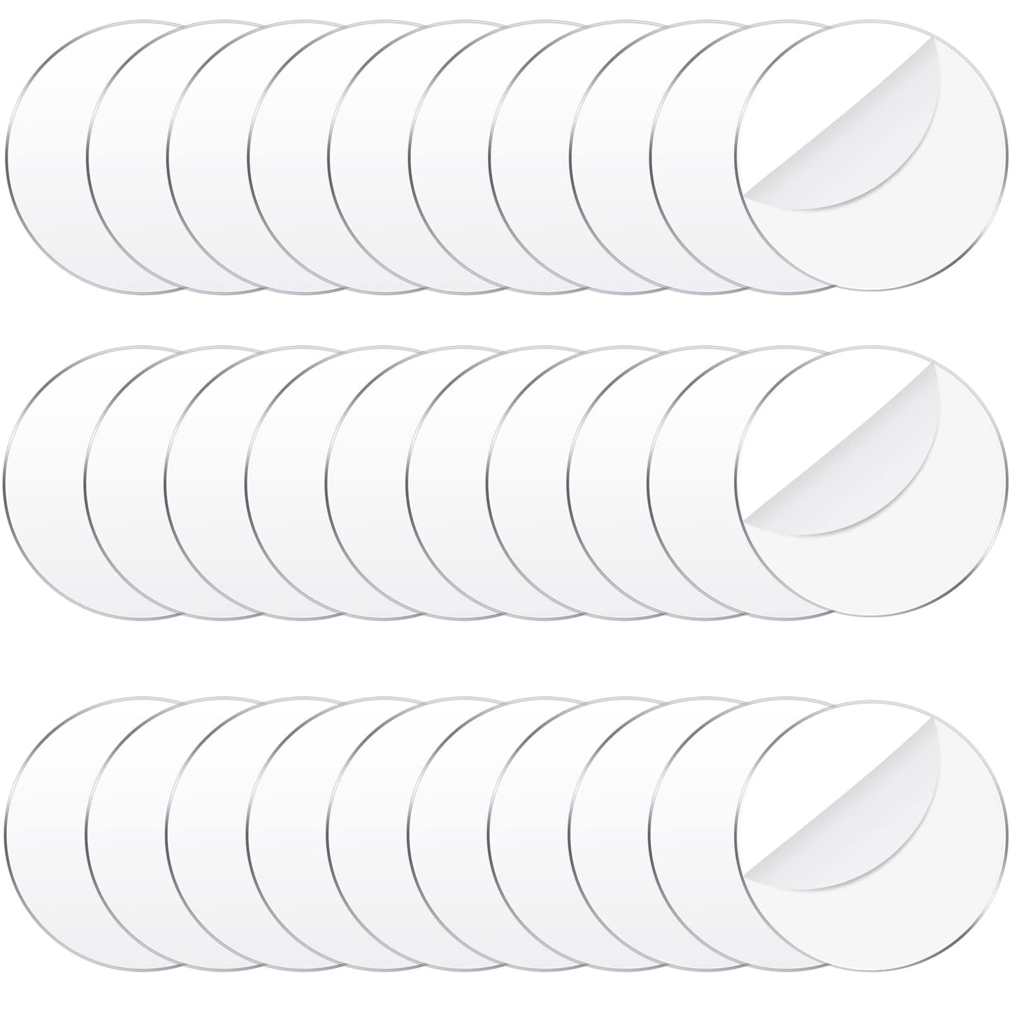 30 Pieces Acrylic Disc Clear Acrylic Circle Blanks Round Acrylic Sheets Transparent Acrylic Ornaments Blanks Round Acrylic Disk for Halloween Christmas Thanksgiving Day DIY Projects Crafts (3.5 Inch)