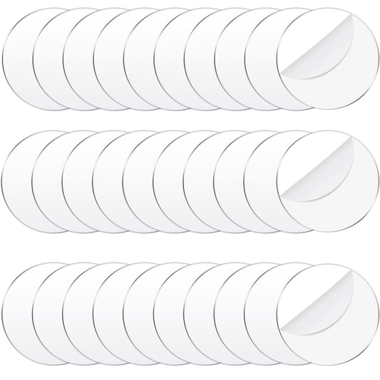 30 Pieces Acrylic Disc Clear Acrylic Circle Blanks Round Acrylic Sheets Transparent Acrylic Ornaments Blanks Round Acrylic Disk for Halloween Christmas Thanksgiving Day DIY Projects Crafts (3.5 Inch)