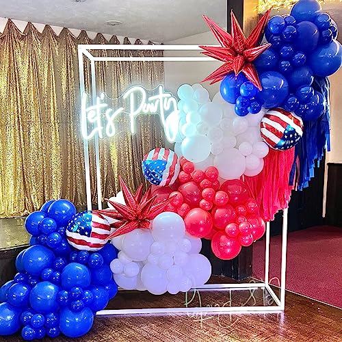 Kelfara Red White and Blue Balloons 60Pcs 12inch Latex Balloon with Confetti Balloon for Independence Day Veterans Memorial Patriotic 4th of July Anniversary Birthday Party Decoration
