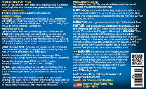 General Finishes Oil Base Gel Stain, 1/2 Pint, Gray