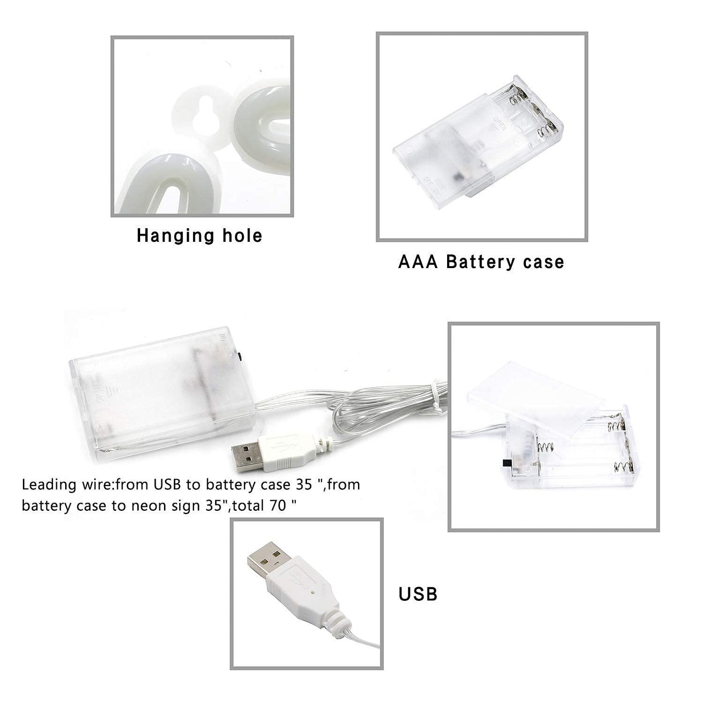 Pink Heart Neon Sign, LED Light Battery Operated or USB Powered Decorations Lamp, Table and Wall Decoration Light for Girl's Room Dorm Wedding Anniversary Valentines Day Birthday Party Home Décor