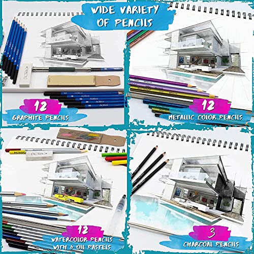 Drawing Pencils Art Supplies – 55pc Colored Pencils For Kids, Teens, And Adults Includes Charcoal Pencils, Graphite Pencils, Sketch Pencils Digital Ebook Library Of Drawing Tutorials And Sketch book