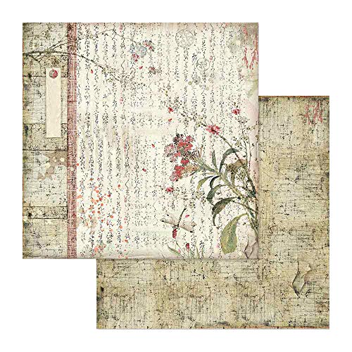 Stamperia International KFT Paper Sheets - Oriental Garden, 30.5 x 30.5 (12" x 12"), Multicoloured