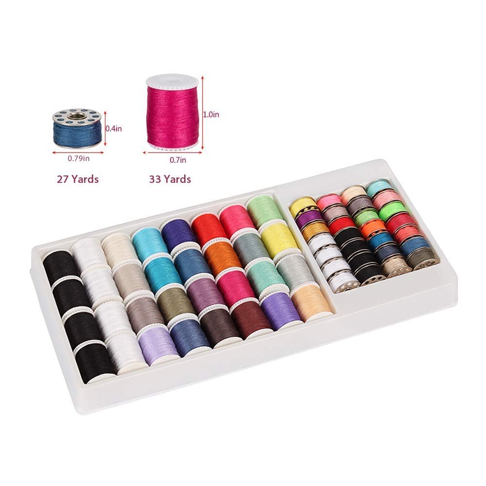 NEX Mini Sewing Thread Spools and Bobbins for Sewing Machine, Hand Sewing