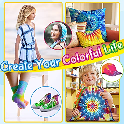 Tie Dye Kit for Kids Adults - Arts and Crafts Toy for Girls & Boys Ages 6-12 - Fabric Tye Dye Craft Kits 20 Colors, Birthday Christmas Gifts for Kids 3 4 5 6 7 8 9 10+