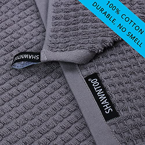 8Pack Kitchen Dish Towels ,100% Cotton Dish Cloths, Super Soft,Super Absorbent and Quick Drying Anti Odor,Very Suitable for Kitchen Cooking and Cleaning Kitchenware Washing,Drying Dishes (Gray)