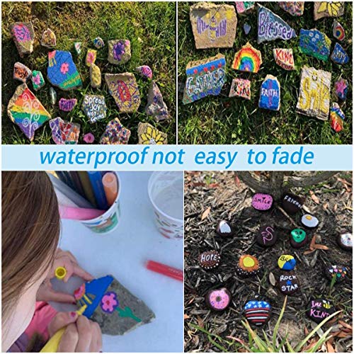 35 Premium Acrylic Paint Marker Pens, Double Pack of Both Extra Fine and Medium Tip, for Rock Painting, Mug, Ceramic, Glass, Wood, Fabric, Canvas, Metal, Pumpkin, DIY Crafts Making Art Supplies