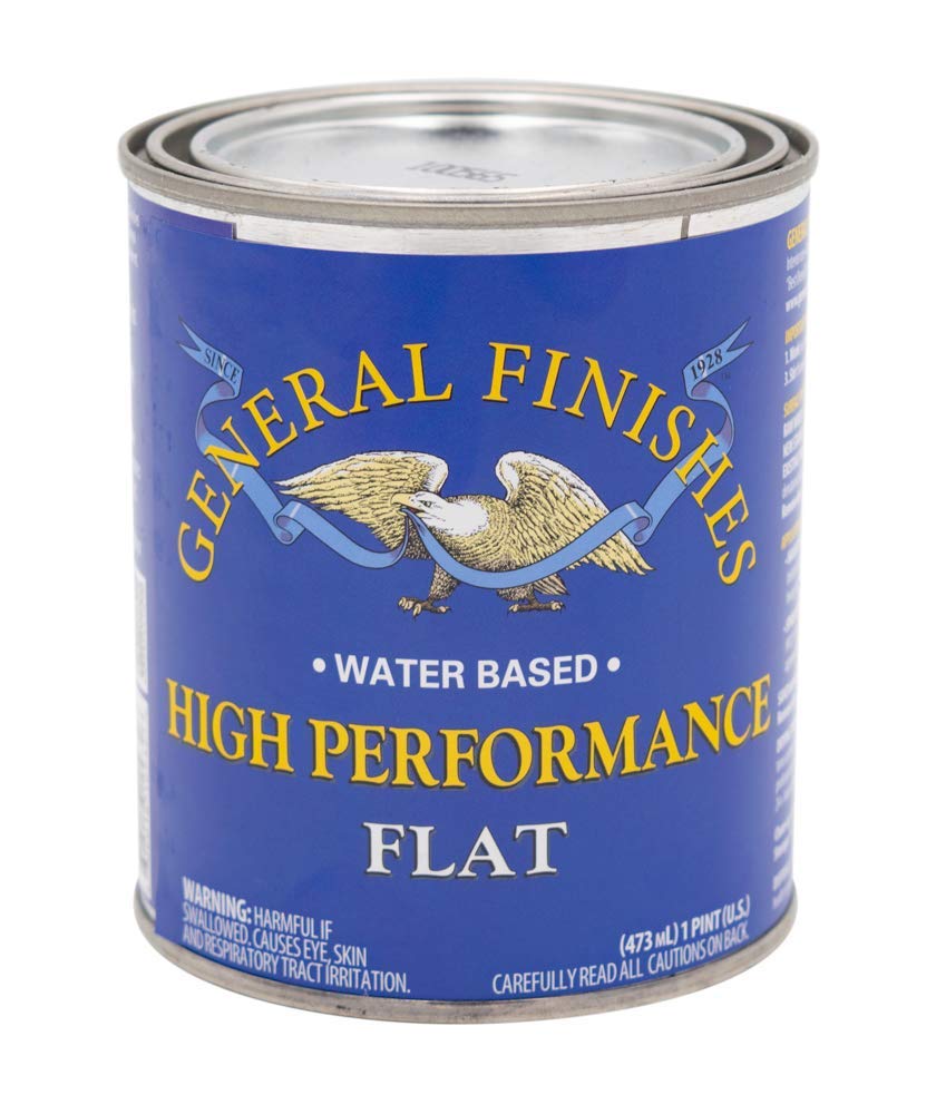 General Finishes High Performance Water Based Topcoat, 1 Pint, Flat